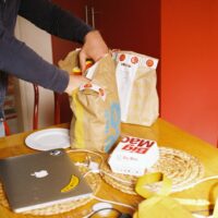 a person is preparing a meal